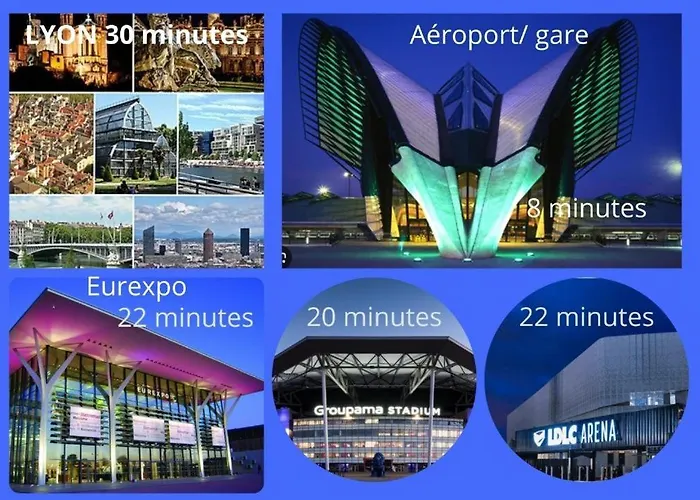 Ma Maison Fleurie Proche Aeroport Lyon St Exupery, Ldlc Arena, Groupama Stadium,Eurexpo